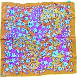 Vera Bright Floral Scarf, Vintage 1970s